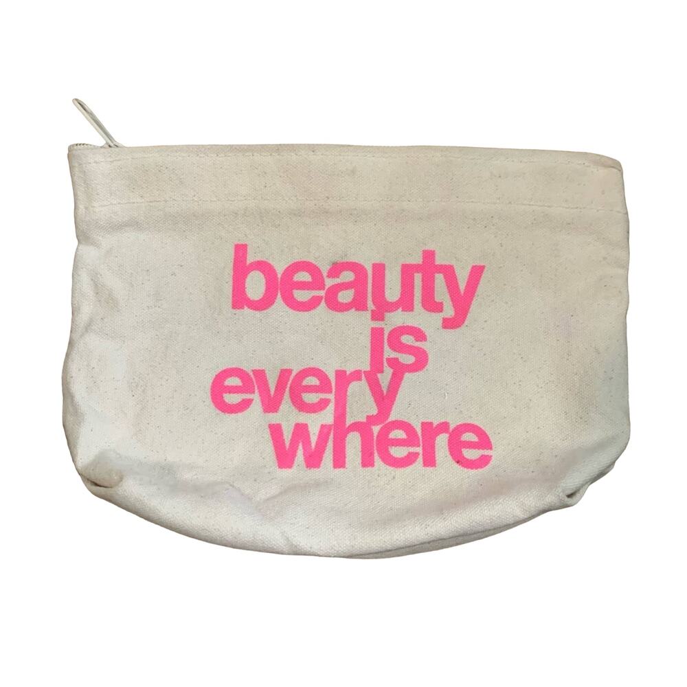 Dogeared canvas cosmetic bag - beauty is everywhere